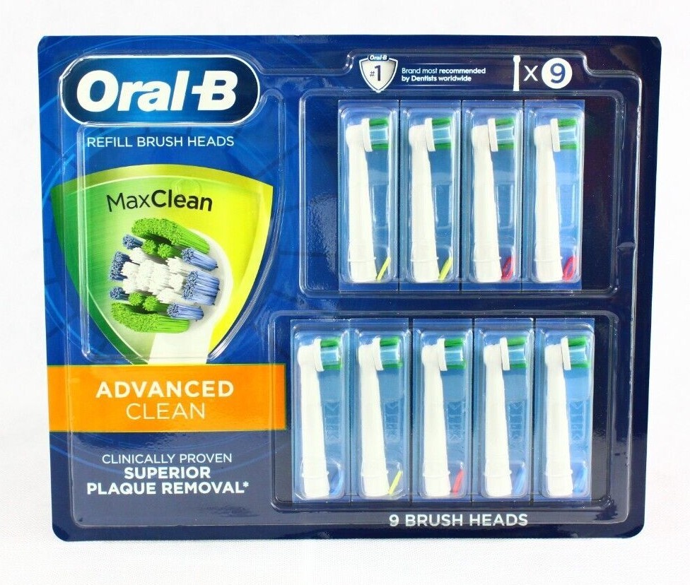 New Genuine OralB Max Advanced Clean or Floss Action Refill Brush