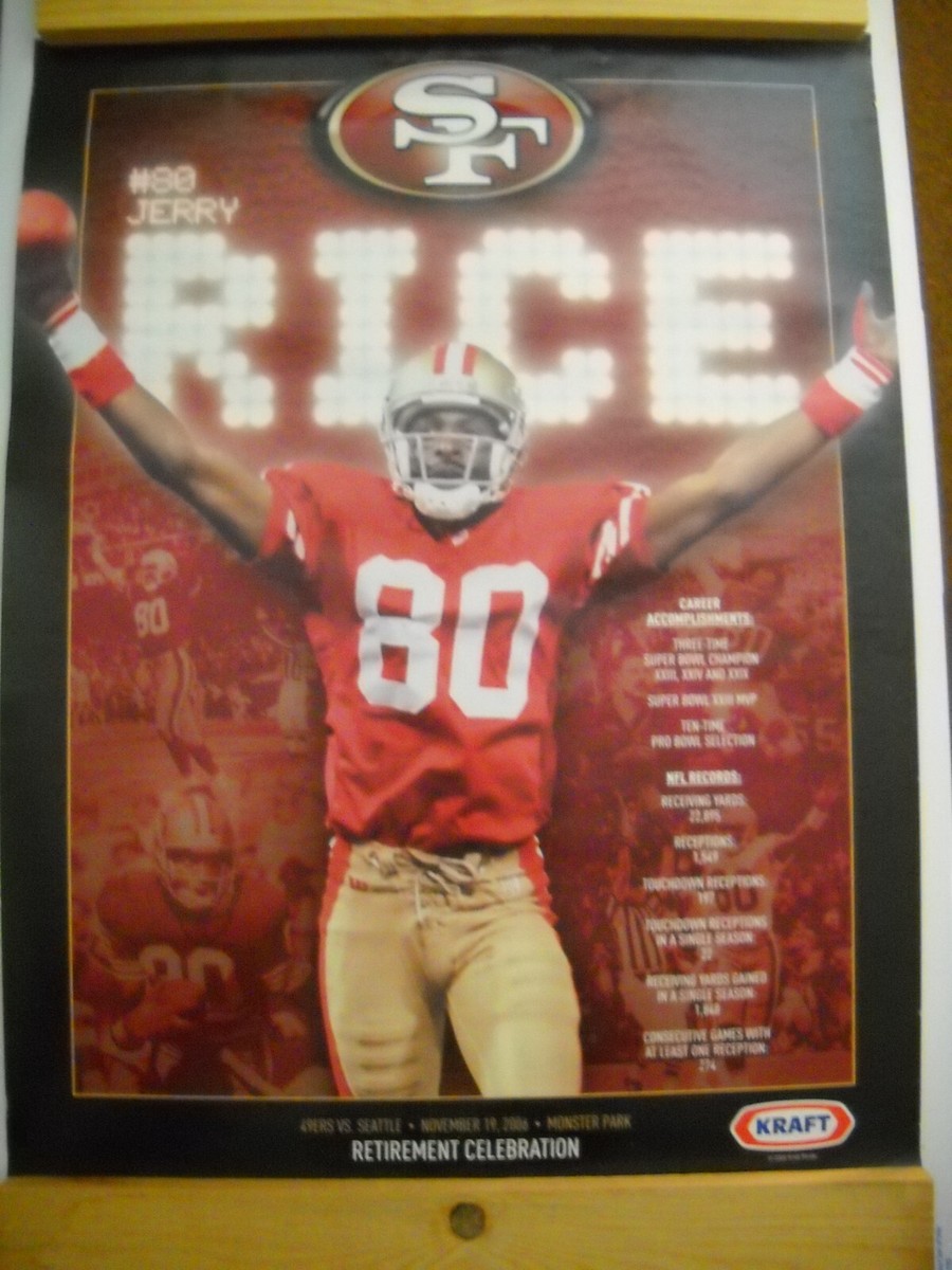 Jerry Rice Retirement Celebration Poster-Nov 19, 2006 -Very RARE
