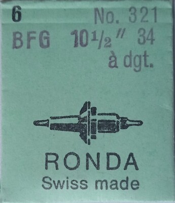 NOS New 6 Pcs BFG 34 a doigt Ronda 321 Eje Volante Balance Staff Asse