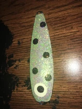 High Percentage Salmon Trolling Spoon With Hyper Vis Tape Not Paint 3 3/4”