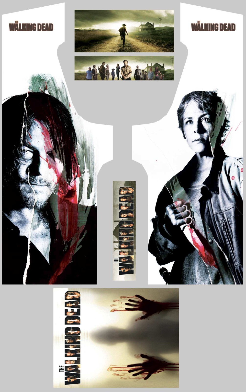 Stickers The Walking Dead modèle 13 pour borne d'arcade en vinyle haute densité premium