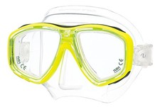 Tusa Freedom Ceos Low Volume Mask Two Window Scuba/Snorkeling Dive Yellow/Clear