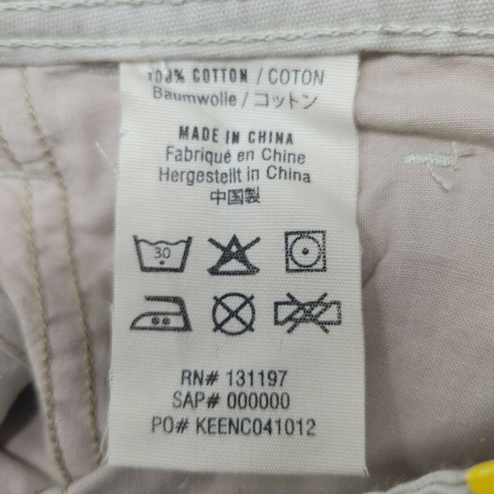 Pantaloncini Keen Newport da uomo 100% cotone pietra cachi nuovi con etichetta taglia 30