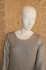 Pull Femme écru Lauren Vidal - Taille L, Mélange Laine Et Acrylique, Neuf Avec étiquette