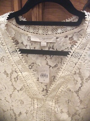 Loft Ivory Lace Top (sold out Size 10 NWT - Main Image