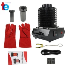 Black Electric Furnace Melting Jewelry Silver Gold 1+3KG Capacity 110V 1400W