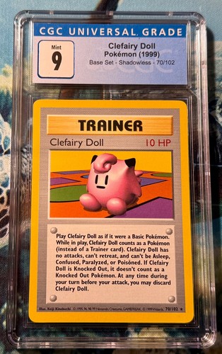 Clefairy Doll (Shadowless) graded CGC 9 for sale on eBay