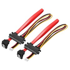 30cm PH2.0 4 Pin to SATA 7 15 Pin Power Cable, 2 Pack 90 Degree SATA Right Angle
