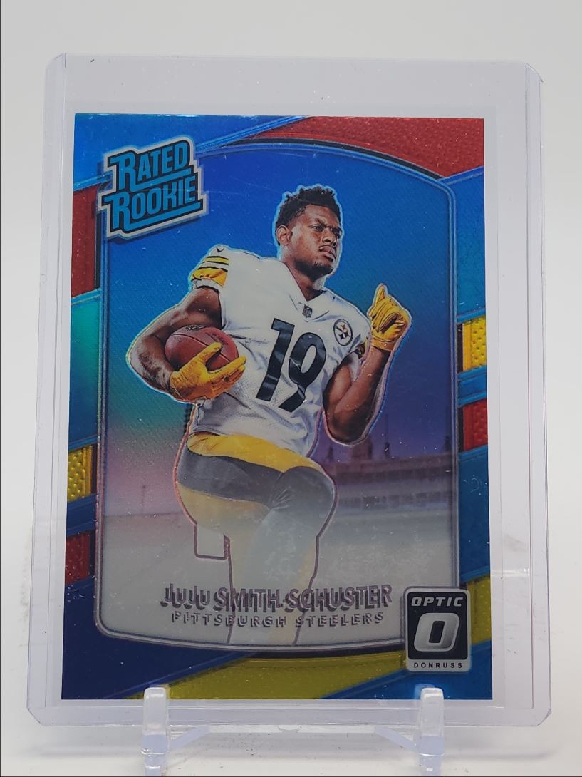 JUJU SMITH-SCHUSTER 2017 DONRUSS OPTIC RATED ROOKIE RED YELLOW PRIZM Q4434