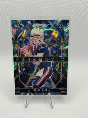 Drake Maye 2024 Panini Prizm Prizmatic Green Cracked Ice Rookie RC Patriots