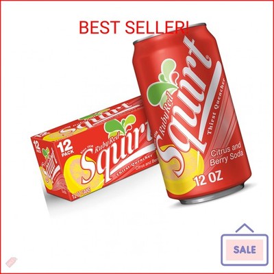 Squirt Ruby Red Grapefruit Soda, 12 fl oz cans, 12 pack