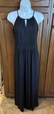 Loft Women’s Black Sleeveless Maxi Dress, M Petite/MP