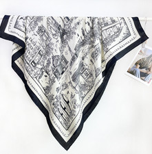 70 Cashmere 30 Silk Scarf Bandana forest Print Shawl 52'' Neckerchief Wrap new