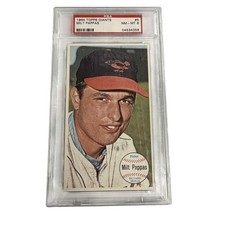 Vintage 1964 Topps Giants Milt Pappas #5 PSA 8 NM-MT Baltimore Orioles Card