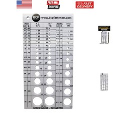 Screw Thread Gauge  Metric and SAE  Recommends Drill Bit  Tap Size