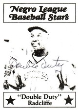 Double Duty Ratcliffe Signed 1986 Fritsch Negro League Baseball Stars #64 HOF