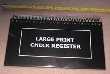 Large Print Check Register New Old Stock Sealed Plastic New Easy Read & Entries