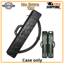 Pool Cue Case, Hard Shell Pool Stick Case 4X4 with 10 Padded Slots, Heavy-Duty B