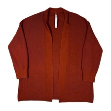 Lululemon Women  s Merino Wool-Blend Ribbed Long Wrap Sweater Cayenne Size 6