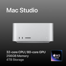 Apple Mac Studio M3 Ultra 2025 32C/80GPU 256GB RAM 4TB SSD A3389 G1CECB/A