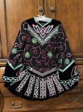 Irish Dance Solo Dress With Brilliant Color Accents Including Sequins