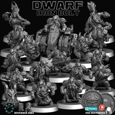Fantasy Football Miniatures - Dwarf Iron Bolt Team - RoP