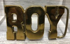 "ROY" Vintage NOS New Old Stock Solid Brass Name Belt Buckle Chunky Letters