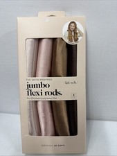 Satin Wrapped Jumbo Flexi Rods by Kitsch 1 Packages of Four Jumbo Hair Rods New