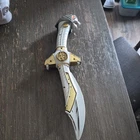 94 Vintage 17" Power Rangers Bandai White Gold Working Talking Saba Sword works!
