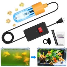 Aquarium Clean Light 3W Mini Submersible Light with UV Test Card,Double Tube ...