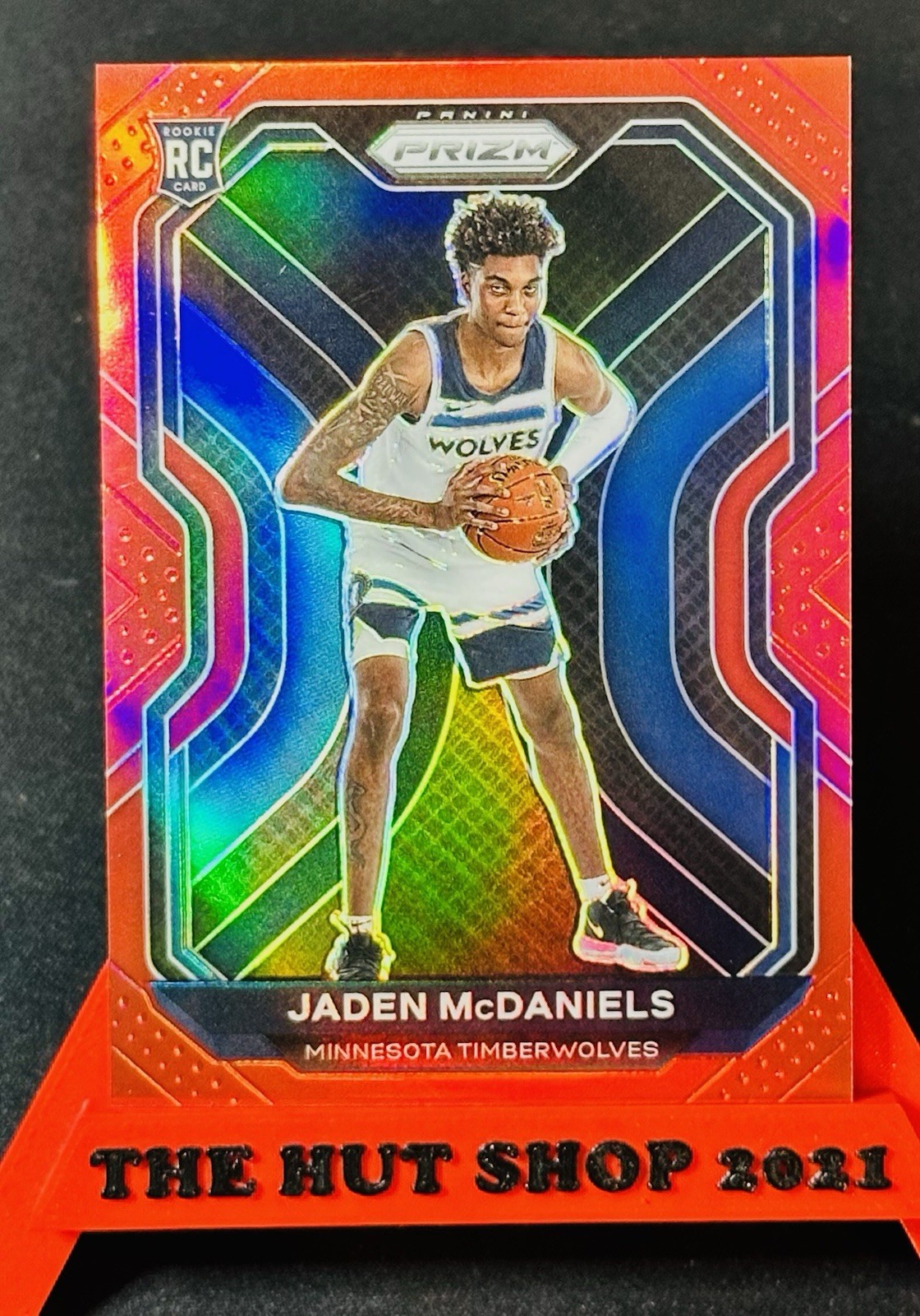 Jaden McDaniels 2020-21 Prizm Red Rookie 254/299! #277 Minnesota Timberwolves RC