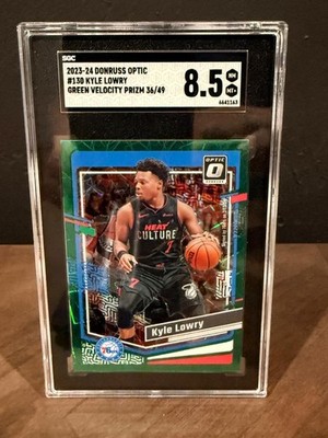 2023-24 Panini Donruss Optic - Kyle Lowry #130 Green Velocity Prizm /49 CGC 8.5