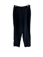 Vintage 90s Womens 10 Silk Pleated High Rise Dress Pants Quiet Luxury Rockabilly