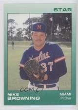 1988 Star Miami Marlins Mike Browning #4 0b2