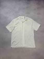 Vintage 1970s YSL Yves Saint Laurent Designer Button Down Short Sleeve Shirt M