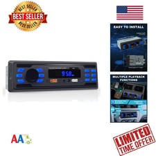 Single DIN Car Stereo Bluetooth FM Radio USB AUX MP3 40W Handsfree