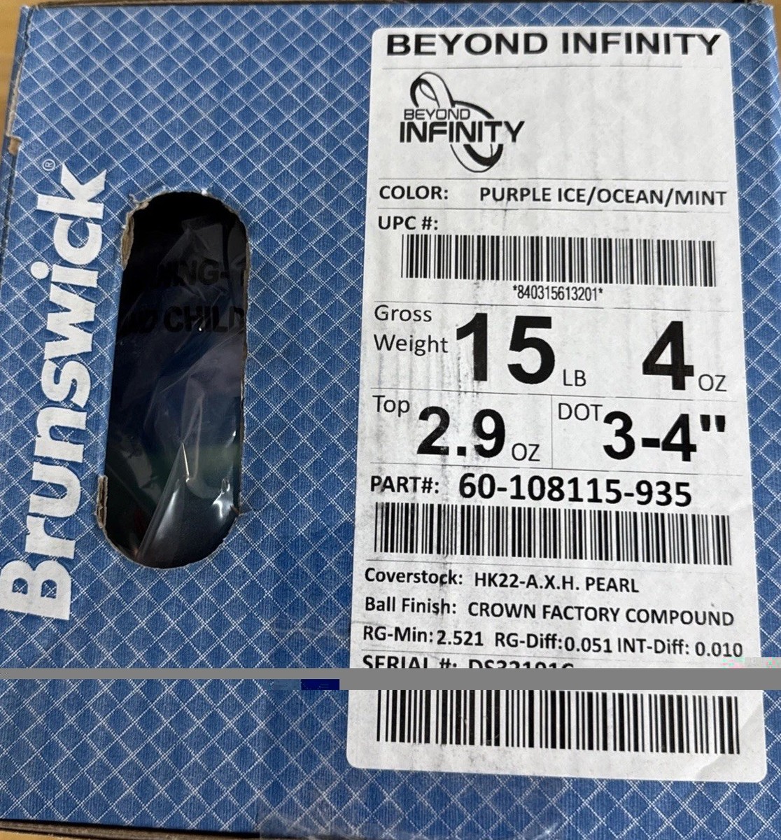 15lb Brunswick Beyond Infinity Bowling Ball NIB! | eBay