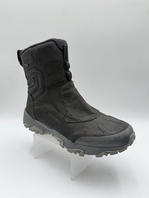 Merrell Coldpack Ice+ Snow 8'' Polar Men s 8.5 Black Waterproof Leather Zip Boots