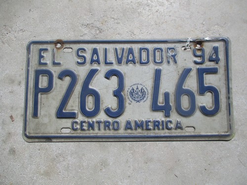 El Salvador 1994  license plate # P 263  465