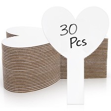 30 PCS Dry Erase Answer Paddle Mini Heart Shape White Boards Double Sided