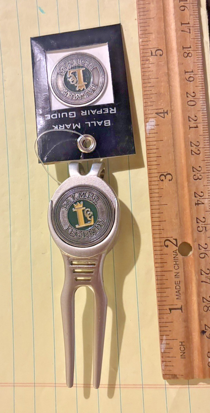 NEW - Palmer Legends Country Club Golf Ball Marker Divot Too