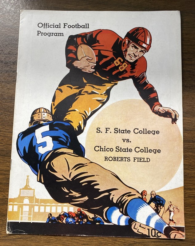 RARE 1937 NCAA Football Program Chico State Wildcats San Francisco State Staters