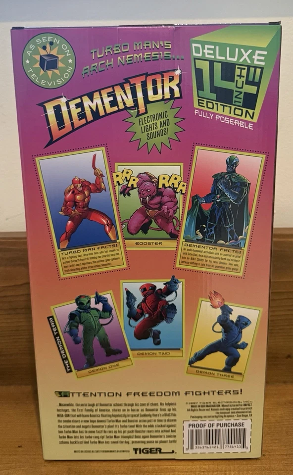 Jingle All The Way Turboman 摄魂怪道具复制品带声音人偶美国卖家 MISB — 第 2/4 张图片