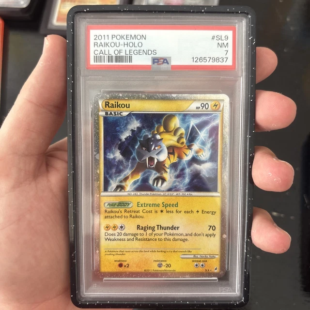 2011 POKEMON RAIKOU-HOLO CALL OF LEGENDS #SL9 PSA 7
