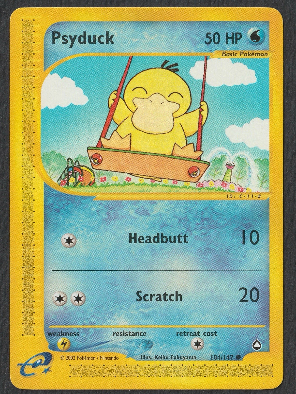 Pokémon Psyduck 104/147 Aquapolis Common NM Vintage 2003 WOTC w/ Scans