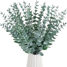 Pnu 30 Pcs Artificial Eucalyptus Stems Fake Greenery Leaves Faux