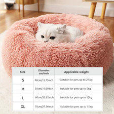 40-70Cm Home Plush Pet Nest Super Soft Warm Detachable and Washable round Pet Be