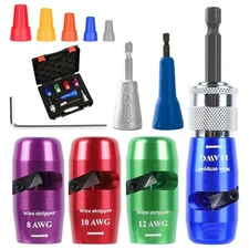 Electric Wire Stripper for Drill, 14-12-10-8 AWG Wire Twister Tool for Drill,...