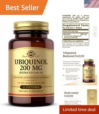 Ubiquinol 200 mg CoQ-10 Softgels - Heart  Brain Support - 30 Count