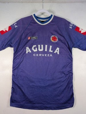 Colombia National Team 2004 Jersey Lotto Aguila Cerveza #20 Faded Blue XL Rare